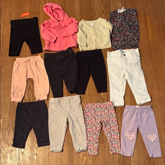 Assorted Baby Clothing Set Size 6-12 Month - Pink, Black, White, Floral - Picture 1 of 16